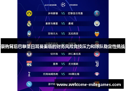 豪购背后巴黎圣日耳曼面临的财务风险竞技压力和球队稳定性挑战 豪购背后巴黎圣日耳曼面临的财务风险竞技压力和球队稳定性挑战