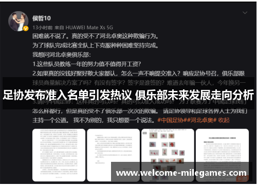 足协发布准入名单引发热议 俱乐部未来发展走向分析