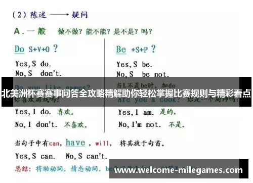 北美洲杯赛赛事问答全攻略精解助你轻松掌握比赛规则与精彩看点 北美洲杯赛赛事问答全攻略精解助你轻松掌握比赛规则与精彩看点